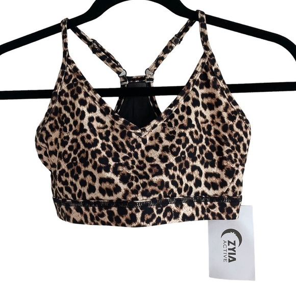 NWT Zyia Leopard 3-Piece Mix & Match Set, One Bra, Two Leggings, Size 4/XS - Picture 6 of 16